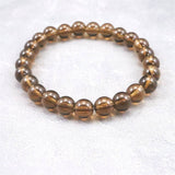Japanese Natural Smoky Quartz 8mm Bead Bracelet 19.6g (ID:31038)