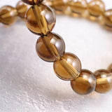 Japanese Natural Smoky Quartz 8mm Bead Bracelet 19.6g (ID:31038)