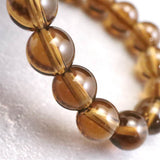 Japanese Natural Smoky Quartz 8mm Bead Bracelet 19.6g (ID:31038)