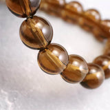 Japanese Natural Smoky Quartz 8mm Bead Bracelet 19.6g (ID:31038)