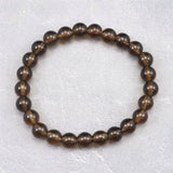 Japanese Natural Smoky Quartz 8mm Bead Bracelet 19.6g (ID:31038)