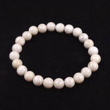 Japanese Natural Ninigi Quartz 8mm Bead Bracelet 17.9g (ID:31369)
