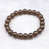 Japanese Natural Smoky Quartz 9.5mm Bead Bracelet 23.9g (ID:31600)