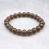 Japanese Natural Smoky Quartz 9.5mm Bead Bracelet 23.9g (ID:31600)