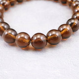 Japanese Natural Smoky Quartz 9.5mm Bead Bracelet 23.9g (ID:31600)