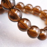 Japanese Natural Smoky Quartz 9.5mm Bead Bracelet 23.9g (ID:31600)