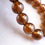 Japanese Natural Smoky Quartz 9.5mm Bead Bracelet 23.9g (ID:31600)