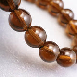 Japanese Natural Smoky Quartz 9.5mm Bead Bracelet 23.9g (ID:31600)