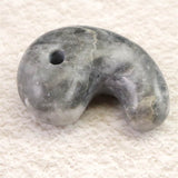 Japanese Natural Churaumi Chert 34mm Magatama 13.9g (ID:31692)