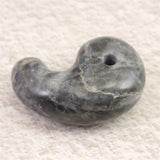 Japanese Natural Churaumi Chert 34mm Magatama 13.9g (ID:31692)