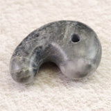 Japanese Natural Churaumi Chert 34mm Magatama 13.9g (ID:31692)
