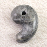 Japanese Natural Churaumi Chert 34mm Magatama 13.9g (ID:31692)