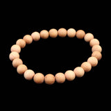 Japanese Natural Izumo Black Pine Wood 8mm Bead Bracelet 4.7g (ID:32177)