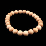 Japanese Natural Izumo Black Pine Wood 8mm Bead Bracelet 4.7g (ID:32177)