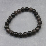 Japanese Natural Obsidian 8mm Bead Bracelet 16.7g (ID:32194)