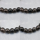 Japanese Natural Obsidian 8mm Bead Bracelet 16.7g (ID:32194)