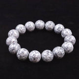 Japanese Natural Angel Snow Lite 14mm Bead Bracelet 57.6g (ID:33140)