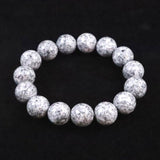 Japanese Natural Angel Snow Lite 14mm Bead Bracelet 57.6g (ID:33140)