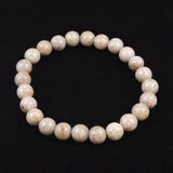 Japanese Natural Ninigi Quartz 8mm Bead Bracelet 17.8g (ID:33251)