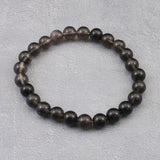 Japanese Natural Obsidian 7.5mm Bead Bracelet 13.8g (ID:33465)