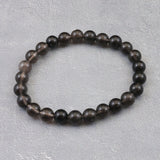 Japanese Natural Obsidian 7.5mm Bead Bracelet 13.8g (ID:33465)