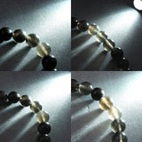 Japanese Natural Obsidian 7.5mm Bead Bracelet 13.8g (ID:33465)