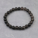 Japanese Natural Obsidian 7.5mm Bead Bracelet 13.8g (ID:33465)