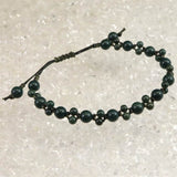 Izumo Jasper 石 Grade SA 紐網 Bead Bracelet 6mm 6.9g with Directory Card (ID:33624)