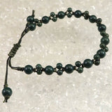 Izumo Jasper Stone Grade SA Braided Cord 6mm Bead Bracelet 6.9g (ID:33624)