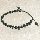 Izumo Jasper 石 Grade SA 紐網 Bead Bracelet 6mm 6.9g with Directory Card (ID:33624)