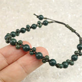 Izumo Jasper 石 Grade SA 紐網 Bead Bracelet 6mm 6.9g with Directory Card (ID:33624)