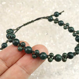 Izumo Jasper Stone Grade SA Braided Cord 6mm Bead Bracelet 6.9g (ID:33624)