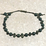 Izumo Jasper Stone Grade SA Braided Cord 6mm Bead Bracelet 6.9g (ID:33624)