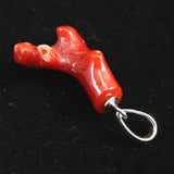 Japanese Natural Oxblood Red Gem Coral Pendanttop 1.70g (ID:33697)