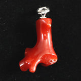 Japanese Natural Oxblood Red Gem Coral Pendanttop 1.70g (ID:33697)