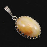 Japanese Natural Quartz 19mm Oval Pendanttop 3.8g (ID:33946)