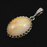 Japanese Natural Quartz 19mm Oval Pendanttop 3.8g (ID:33946)