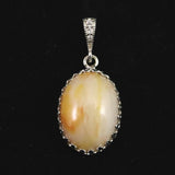 Japanese Natural Quartz 19mm Oval Pendanttop 3.8g (ID:33946)
