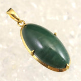 Izumo Jasper Grade SA Oval Pendanttop 18K Yellow Gold 21mm with Directory Card (ID:33975)