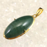Izumo Jasper Grade SA Oval Pendanttop 18K Yellow Gold 21mm with Directory Card (ID:33975)