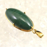 Izumo Jasper Grade SA Oval Pendanttop 18K Yellow Gold 21mm with Directory Card (ID:33975)