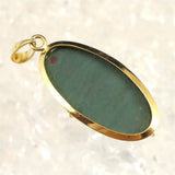 Izumo Jasper Grade SA Oval Pendanttop 18K Yellow Gold 21mm with Directory Card (ID:33975)