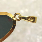 Izumo Jasper Grade SA Oval Pendanttop 18K Yellow Gold 21mm with Directory Card (ID:33975)