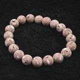 Japanese Natural Red Io Stone 10mm Bead Bracelet 21.9g (ID:34441)