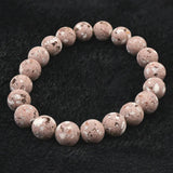 Japanese Natural Red Io Stone 10mm Bead Bracelet 21.9g (ID:34441)