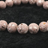 Japanese Natural Red Io Stone 10mm Bead Bracelet 21.9g (ID:34441)