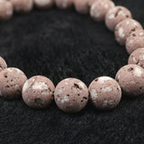Japanese Natural Red Io Stone 10mm Bead Bracelet 21.9g (ID:34441)