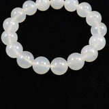 Japanese Natural Agate 12mm Bead Bracelet 43.5g (ID:34705)