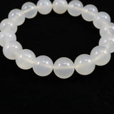 Japanese Natural Agate 12mm Bead Bracelet 43.5g (ID:34705)