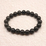 Japanese Natural Nachiguro Slate 10mm Bead Bracelet 29.8g (ID:35246)